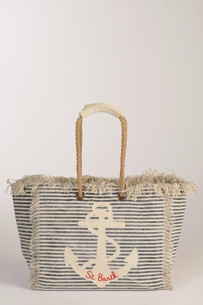 Saint Barth Borsa Beach Bag Blu/bianco Donna