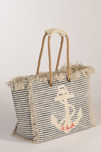 Saint Barth Borsa Beach Bag Blu/bianco Donna - 2