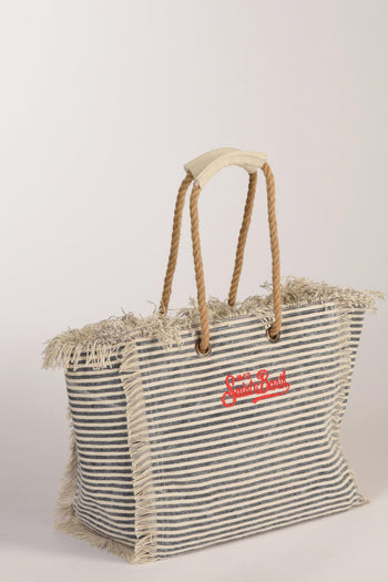 Saint Barth Borsa Beach Bag Blu/bianco Donna - 4