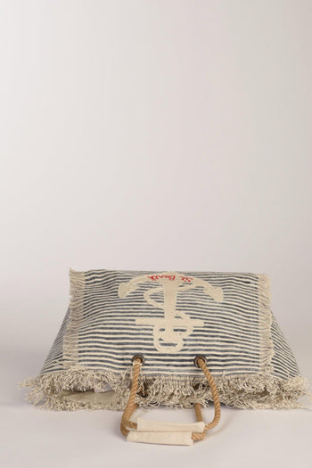 Saint Barth Borsa Beach Bag Blu/bianco Donna - 5