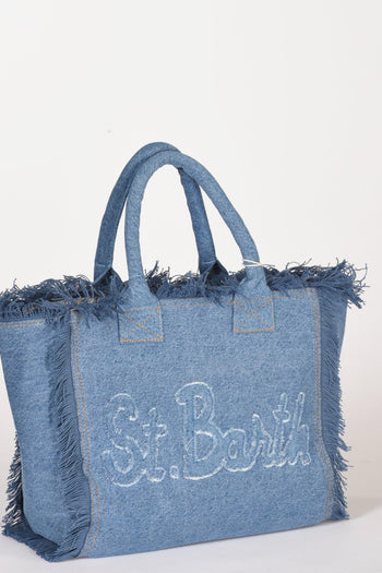 Saint Barth Borsa Vanity Blu Donna - 5