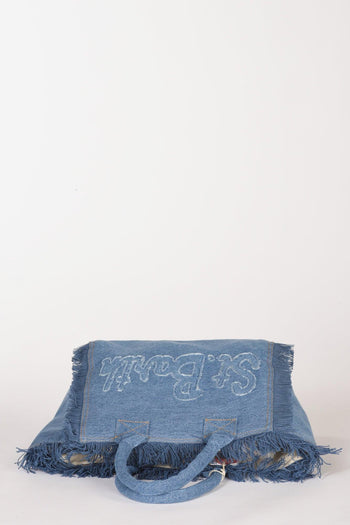 Saint Barth Borsa Vanity Blu Donna - 6