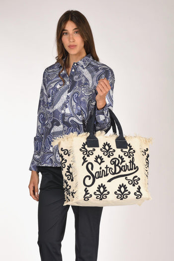 Saint Barth Borsa Vanity Bianco/blu Donna - 2
