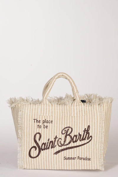 Saint Barth Borsa Vanity Beige/marrone Donna