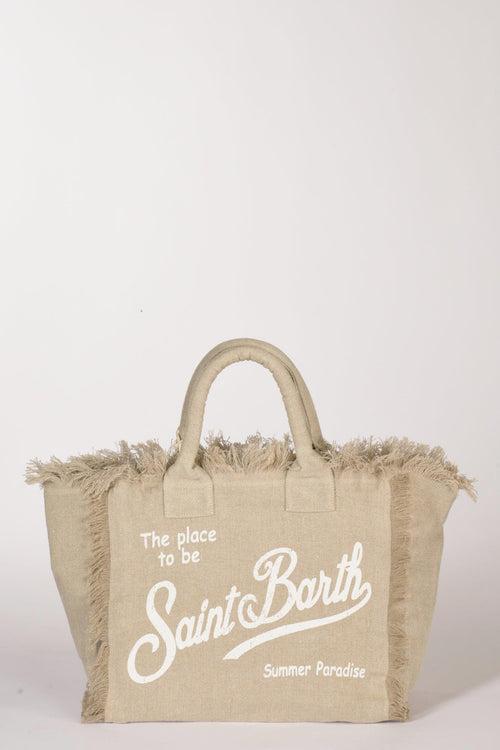 Saint Barth Borsa Vanity Beige/bianco Donna