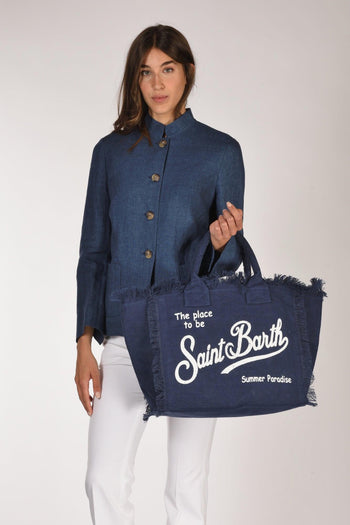 Saint Barth Borsa Vanity Blu Donna - 2
