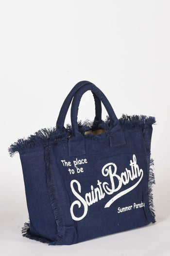 Saint Barth Borsa Vanity Blu Donna - 5