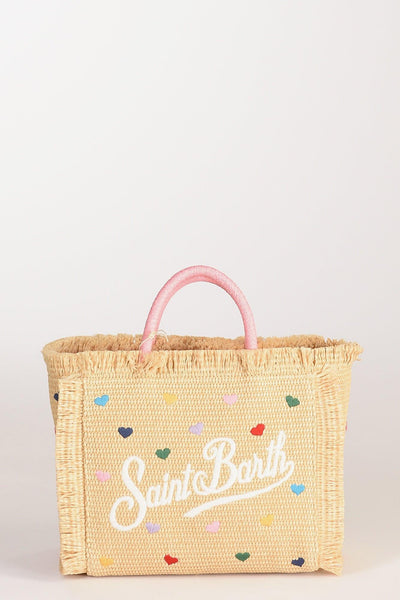 Saint Barth Borsa Colette Beige/rosa/multicolor Donna