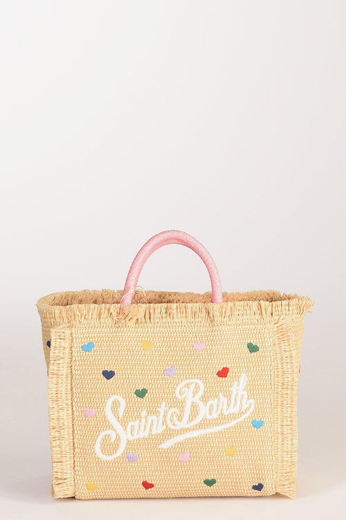 Saint Barth Borsa Colette Beige/rosa/multicolor Donna