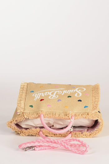 Saint Barth Borsa Colette Beige/rosa/multicolor Donna - 5