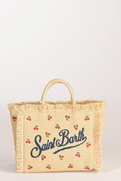 Saint Barth Borsa Colette Beige/rosso/verde Donna