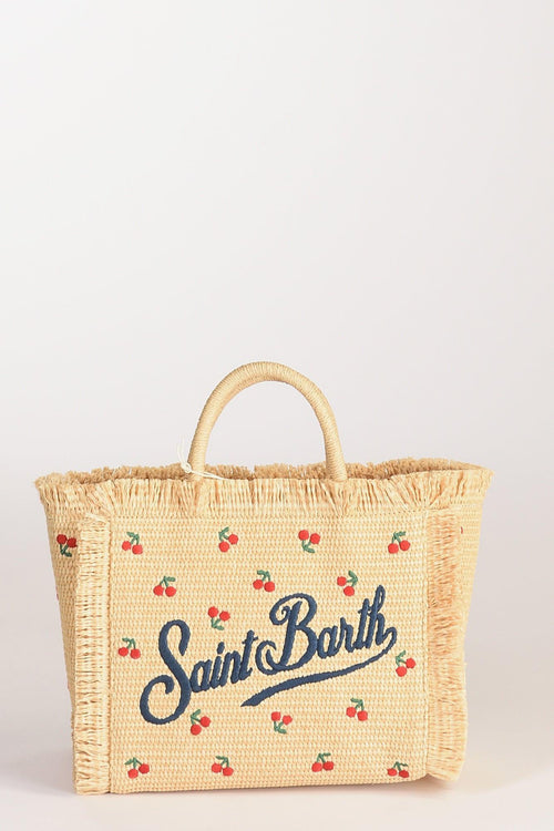 Saint Barth Borsa Colette Beige/rosso/verde Donna
