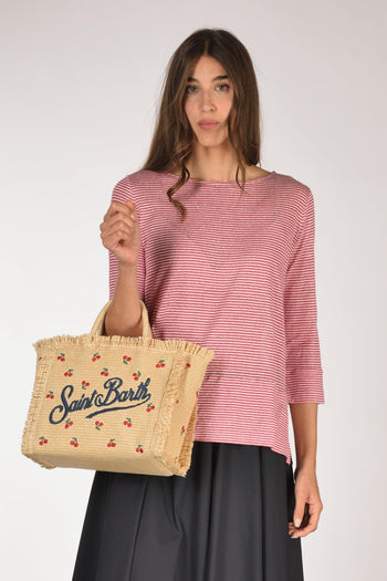 Saint Barth Borsa Colette Beige/rosso/verde Donna - 2