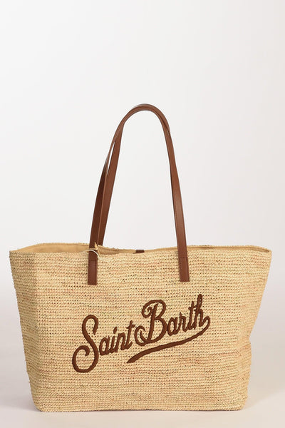 Saint Barth Borsa Raffia Beige Chiaro/beige Donna