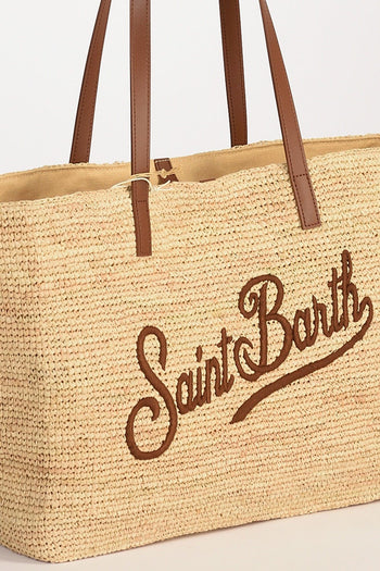 Saint Barth Borsa Raffia Beige Chiaro/beige Donna - 4