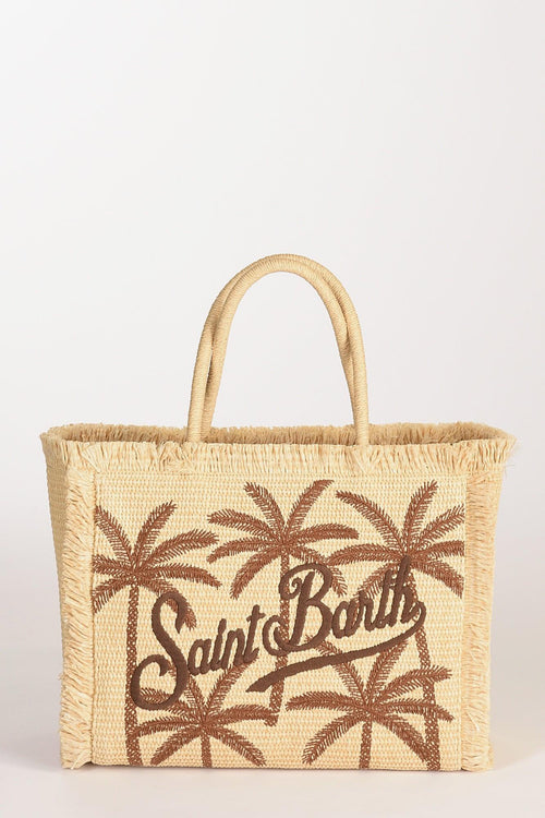 Saint Barth Borsa Vanity Beige/marrone Donna