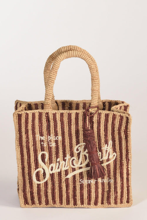 Saint Barth Borsa Colette Marrone/beige Donna