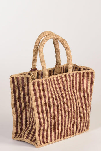 Saint Barth Borsa Colette Marrone/beige Donna - 4