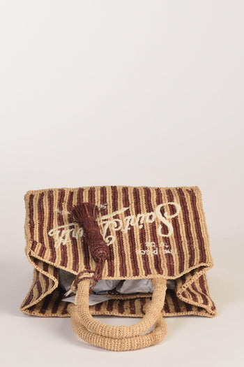 Saint Barth Borsa Colette Marrone/beige Donna - 5