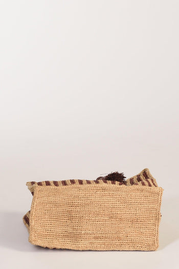 Saint Barth Borsa Colette Marrone/beige Donna - 6