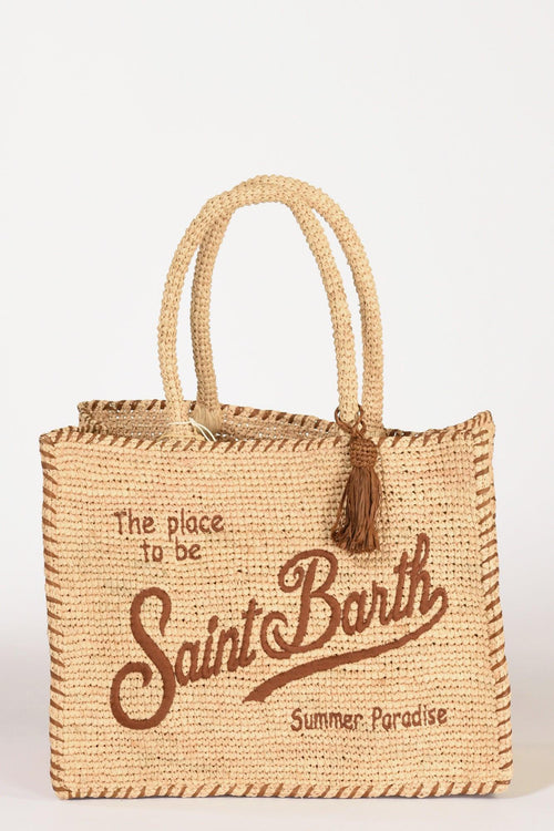Saint Barth Borsa Vanity Beige/marrone Donna