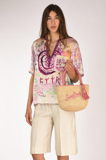 Saint Barth Borsa Marcy Beige/rosa Donna - 2
