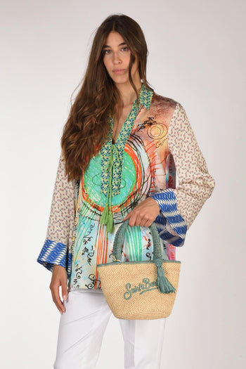 Saint Barth Borsa Marcy Beige/azzurro Donna - 2