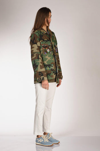 Giacca Mimetica Verde/multicolor Donna - 4