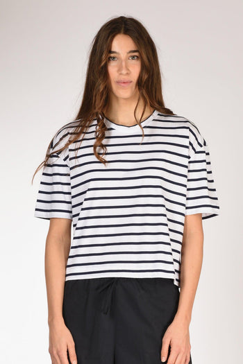 Maglia Rigata Bianco/blu Donna - 2