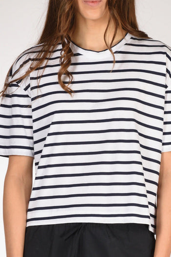 Maglia Rigata Bianco/blu Donna - 3