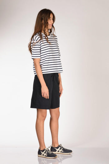 Maglia Rigata Bianco/blu Donna - 4
