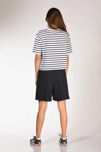 Maglia Rigata Bianco/blu Donna - 5