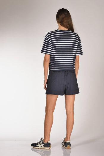 Maglia Rigata Blu/bianco Donna - 5