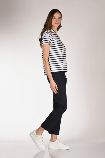 Tshirt Maglia Bianco/blu Donna - 4