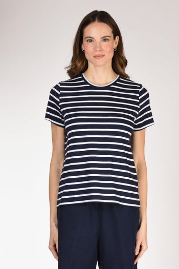 Tshirt Maglia Blu/bianco Donna - 2