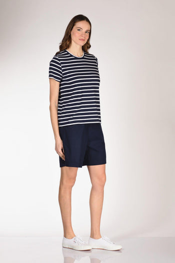 Tshirt Maglia Blu/bianco Donna - 4