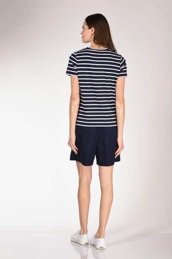 Tshirt Maglia Blu/bianco Donna - 5