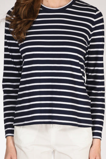 Maglia Rigata Blu/bianco Donna - 3