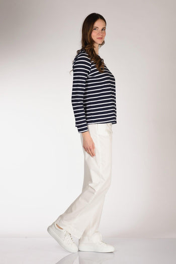 Maglia Rigata Blu/bianco Donna - 4