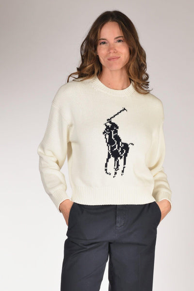 Maglia Logo Bianco/blu Donna
