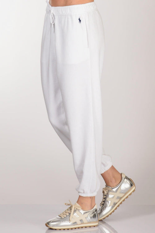 Pantaloni Felpa Bianco Donna