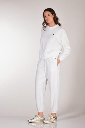 Pantaloni Felpa Bianco Donna - 2