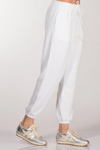 Pantaloni Felpa Bianco Donna - 5