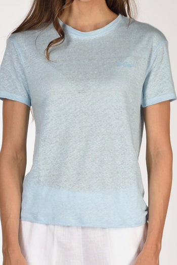 Saint Barth Tshirt Hally Azzurro Donna - 3