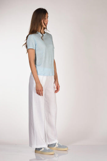 Saint Barth Tshirt Hally Azzurro Donna - 4
