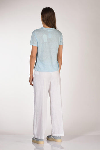 Saint Barth Tshirt Hally Azzurro Donna - 5