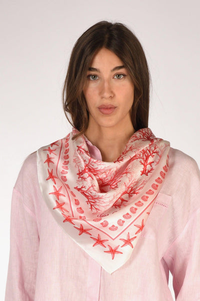 Saint Barth Foulard Kitana Bianco/rosso Donna