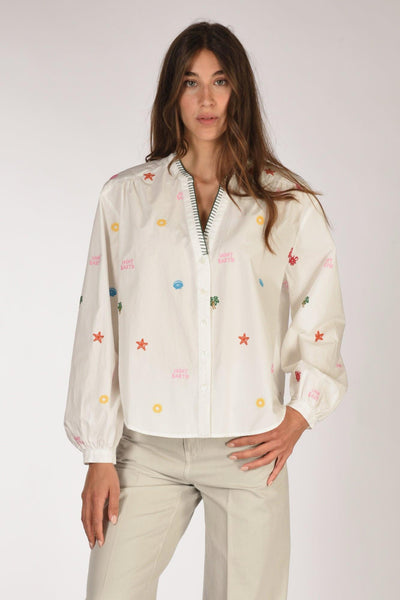 Saint Barth Camicia Liona Bianco Donna