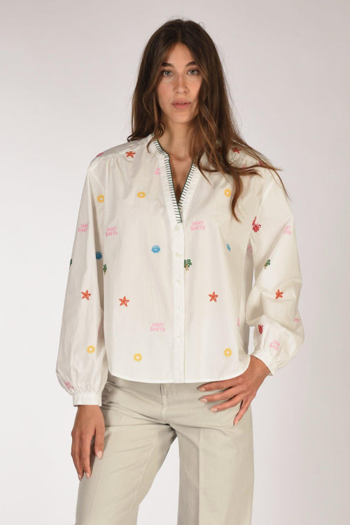 Saint Barth Camicia Liona Bianco Donna