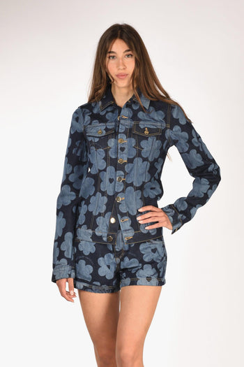 Giacca Denim Blu Chiaro/blu Scuro Donna - 2